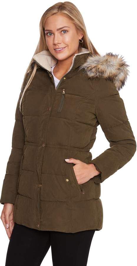 women's halitech faux-fur hooded anorak cotton parka michael kors|Women's Halitech Hooded Parka with Faux Fur Trim .